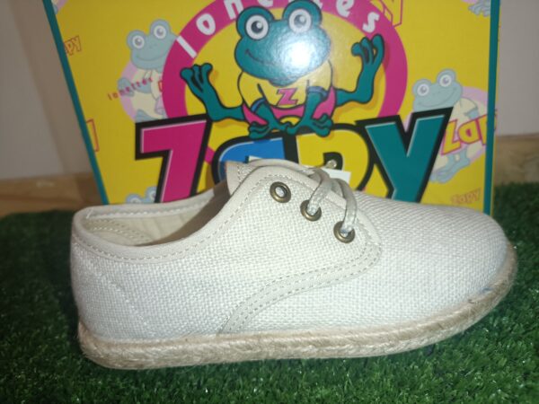 zapato lino beige . zapy - Imagen 3