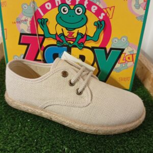 zapato lino beige . zapy