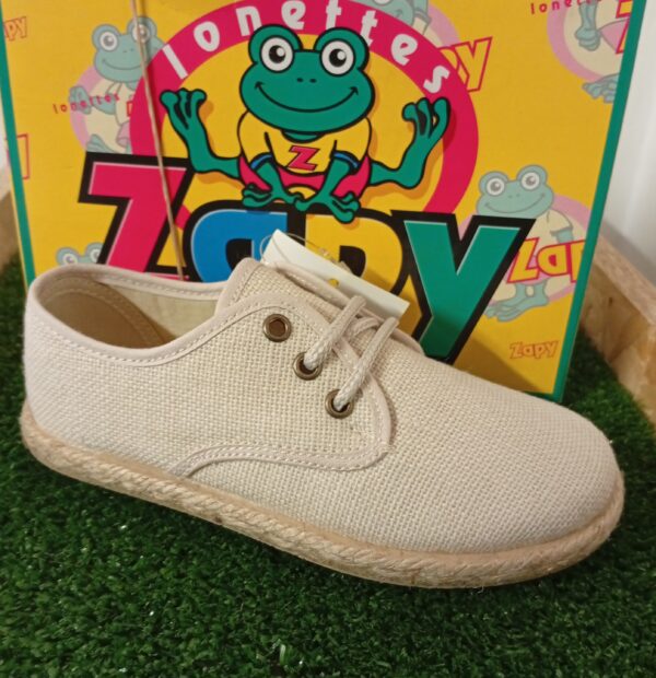 zapato lino beige . zapy